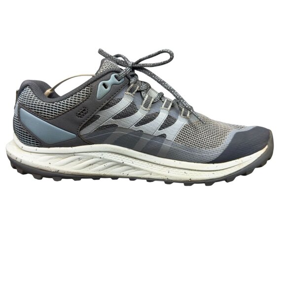 Merrell Womens 9.5 Gray Blue Antora 3 Trail Running Shoe Vibram J067600 - Picture 4 of 15